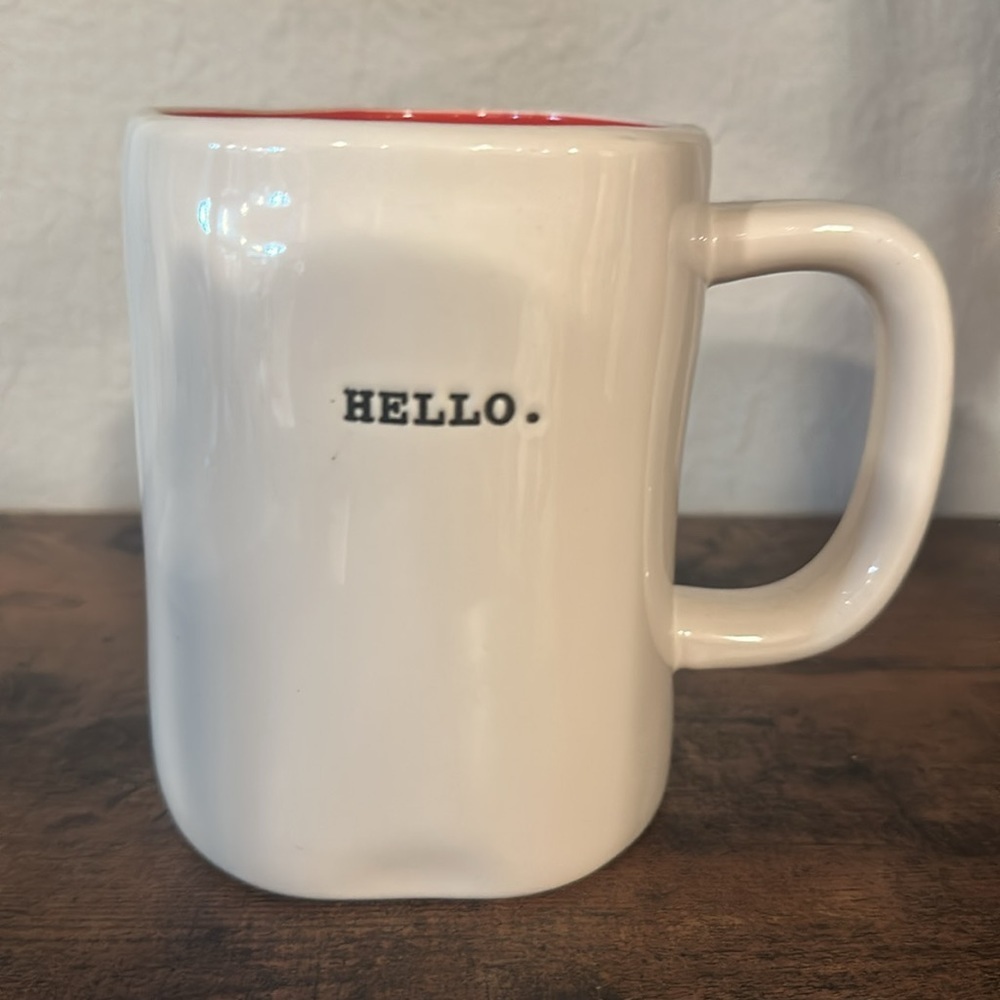 Rae‎ Dunn Hello Typewriter Font Coffee Tea Mug - Picture 2 of 8